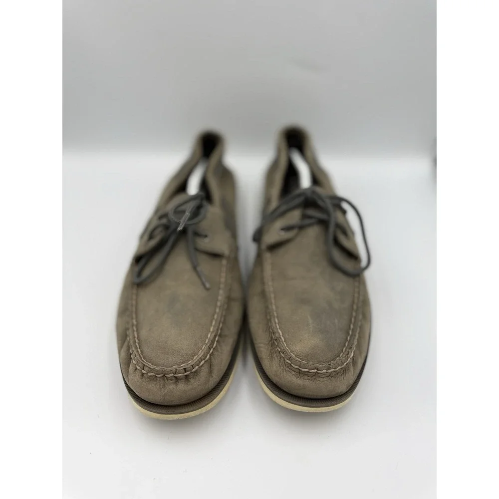 Sperry Leeward 2-Eye Cascade Boat Shoes Men's Size 14M Olive Green Lace Casual